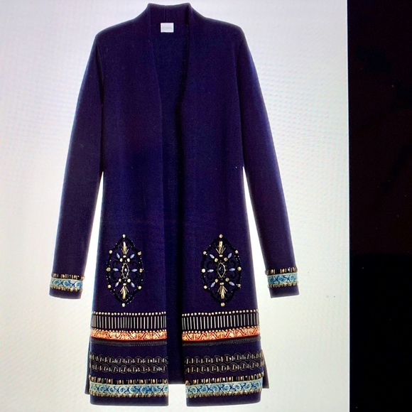 🔥NWOT🔥- Exquisite Chico's Embellished Elektra Cardigan Jacket - Size Small✨✨